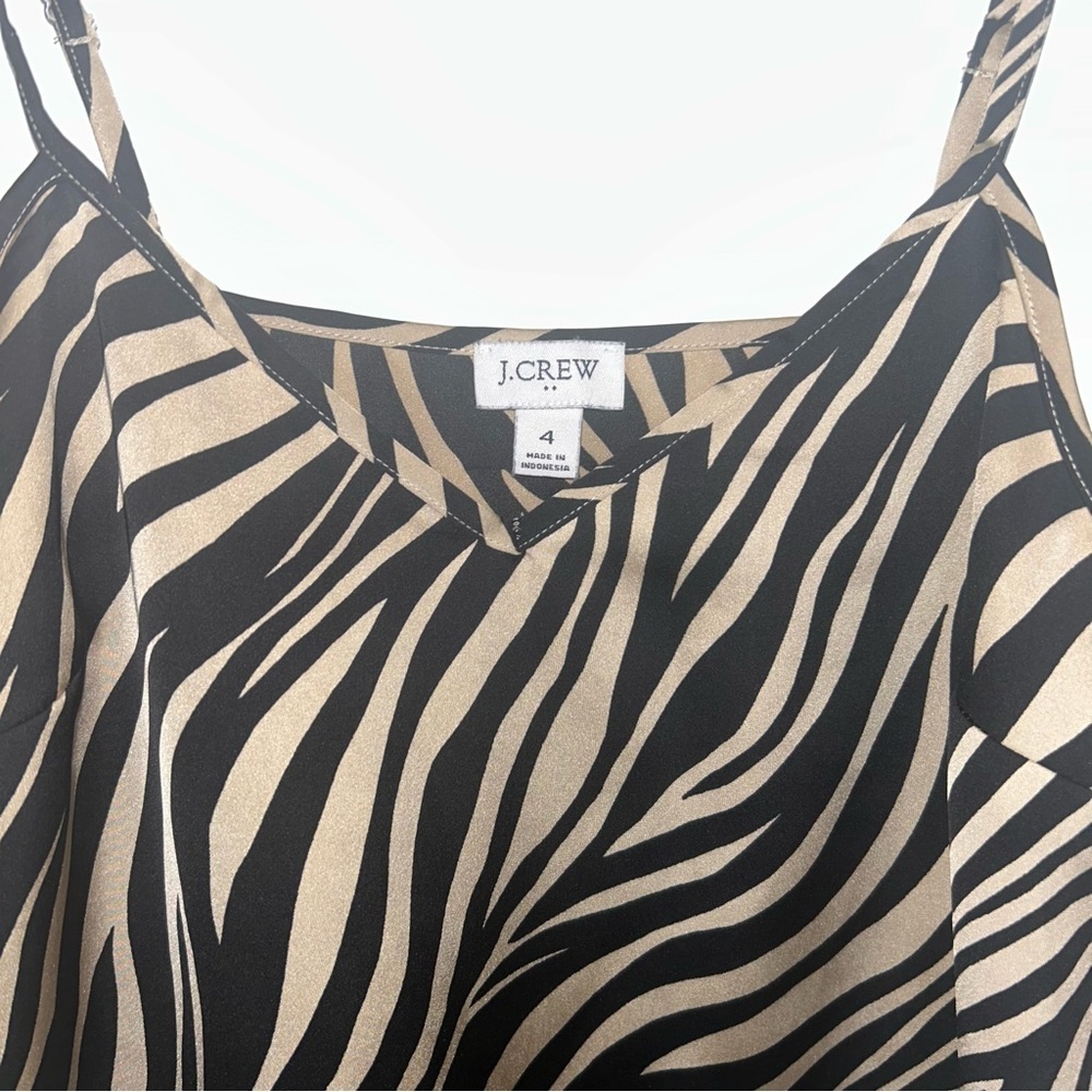 J Crew Factory Zebra Printed Tank Top - Picture 3 of 6